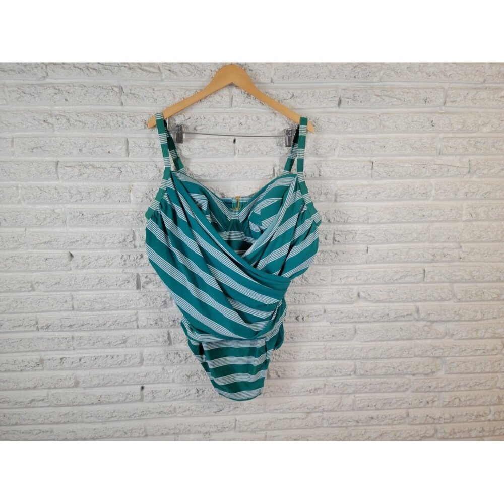 Terra Sky Women Swimsuit 4X 28W 30W Plus One Piece Bra Clip Back STR50XE